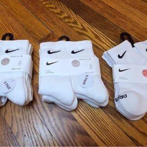 Nike White Athletic Crew Socks - 18 pair